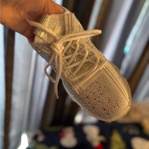 Steve Madden White Sneakers with Rhinestones